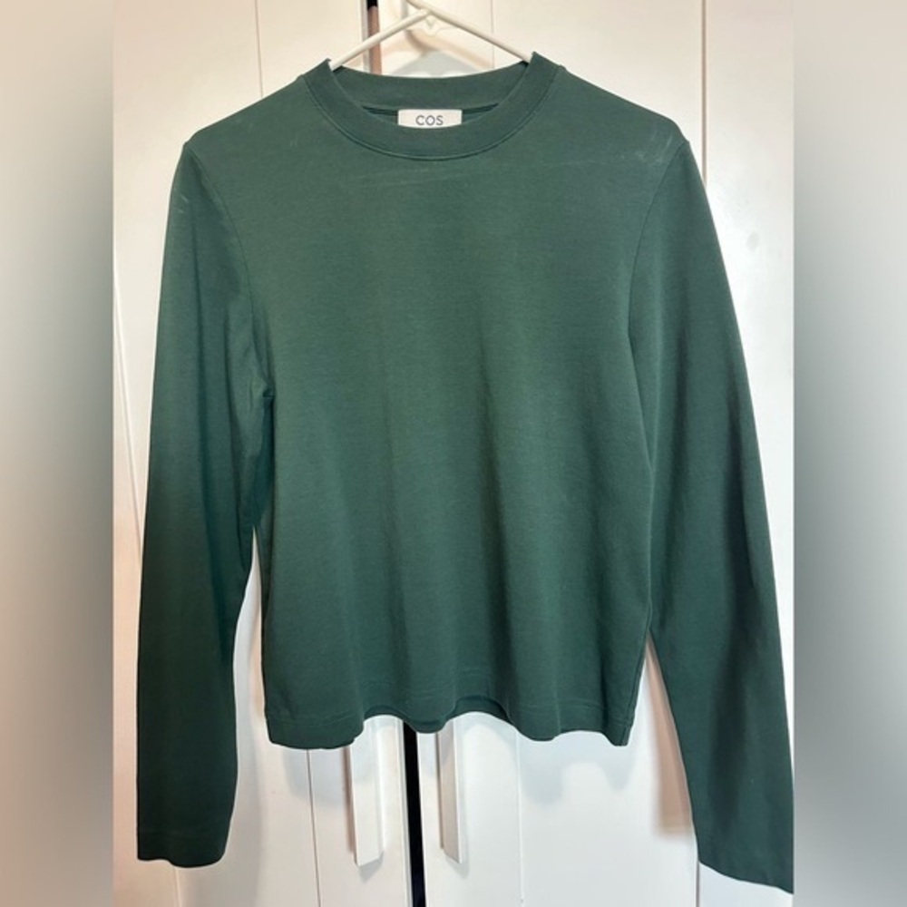 COS Green Long Sleeve Top